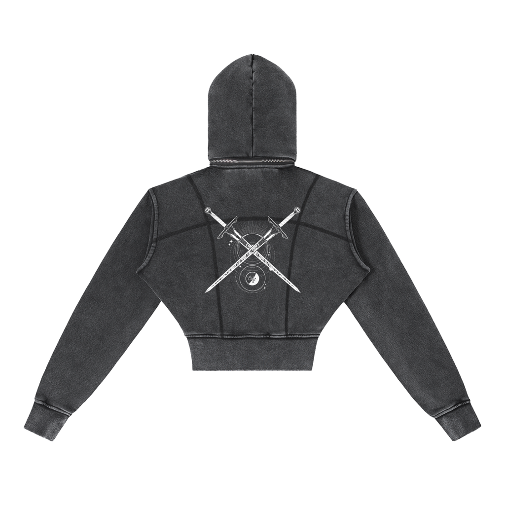 Whimsy Forge Cropped Zip Hoodie
